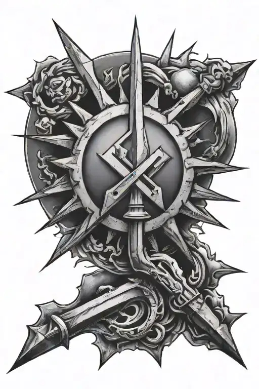 Hammer Sickle Sun Beam Cutting Through Darkness