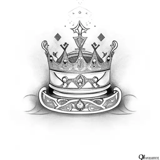 Queen Crown With White Roses