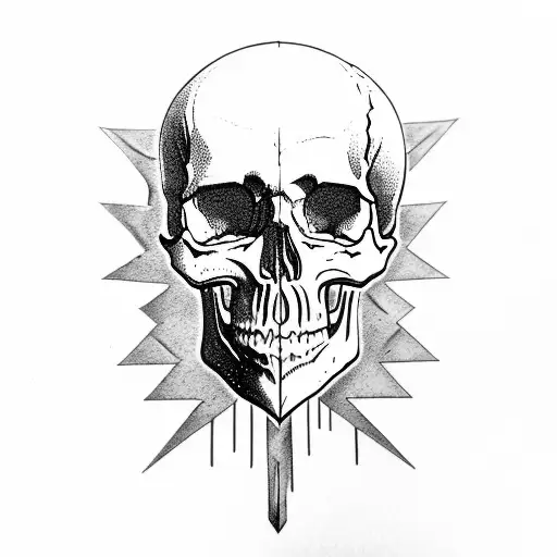 Skull With Dark Raven