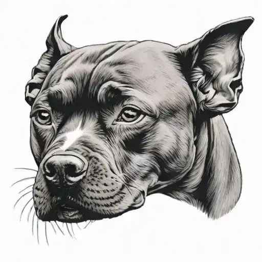Memorial Dog Tattoo Staffordshire Bull Terrier