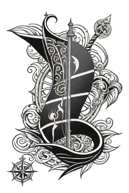 Nautical Symbols And Polynesian Style