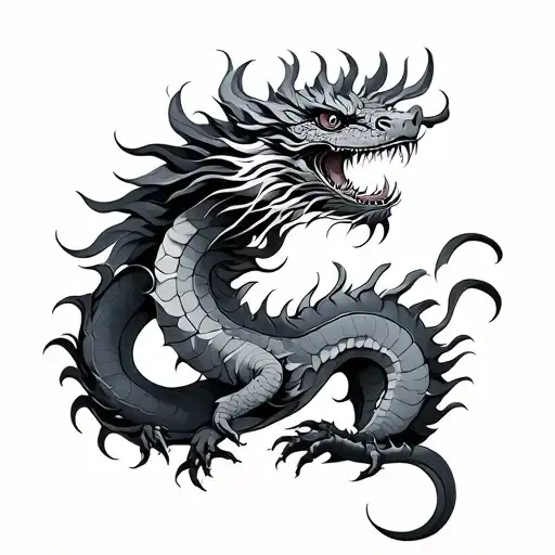 Chinese Earth Dragon In The Shape Of A 7