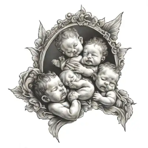 Three Babies In Heaven