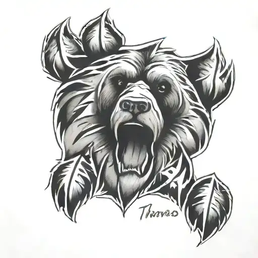 Bear Paw With Name Thomas