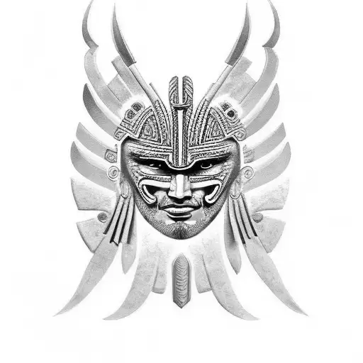 Black And Grey Maori Spiritual Warrior Mask