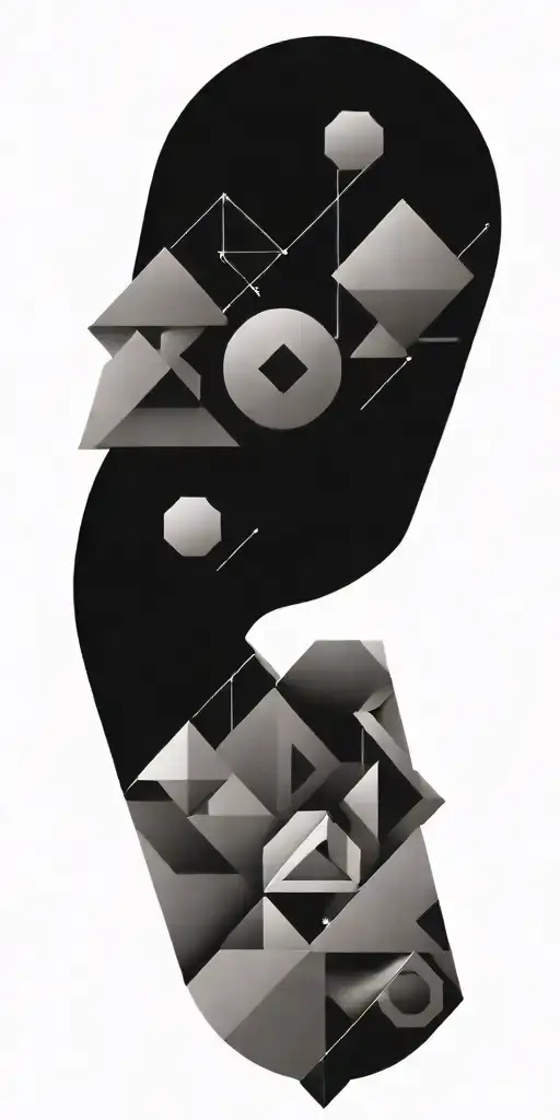 Geometrical Shapes Design Incorporating Elements Of Technology