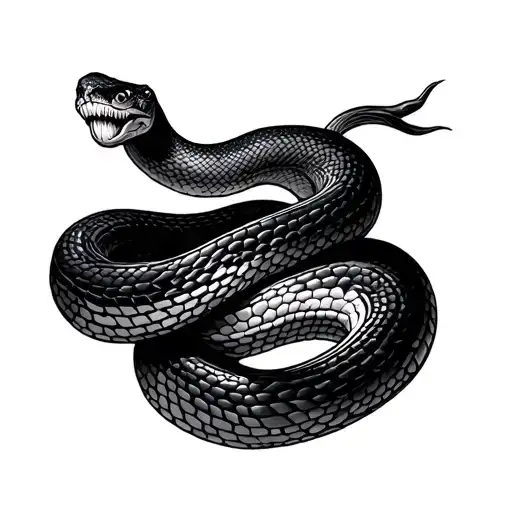 Minimalistic Snake Coiled