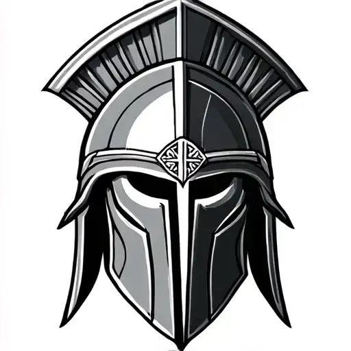 Spartan Helmet And Faith And Family