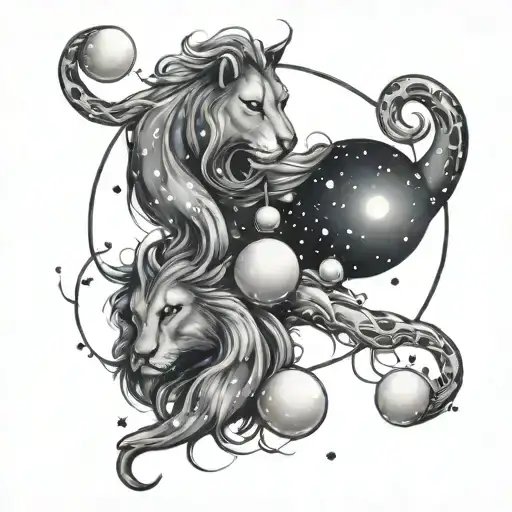 Pearl And Leo Constellation Intertwined