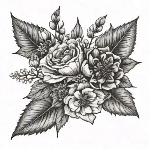 January And October Birth Flower Bouquet Danty