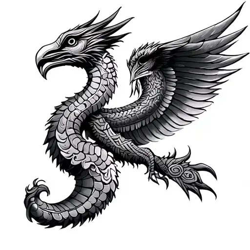 Aztec Quetzalcoatl Con Alas