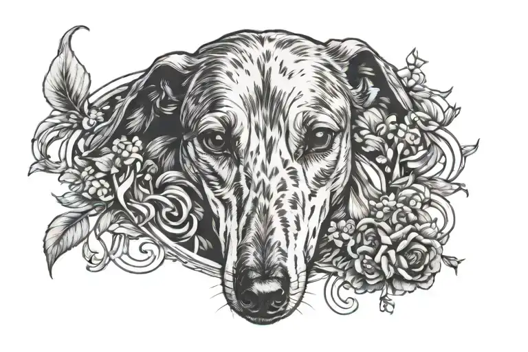 Teo Specular Greyhound Tattoo Dark Cider Style