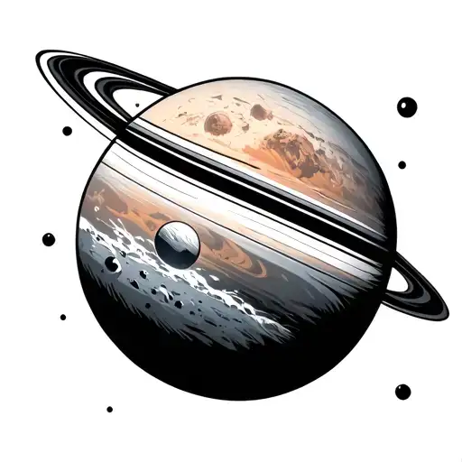 Arm Stripe Tattoo For Planet Mars