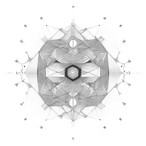 Abstract Geometric Pattern Representing The Interconnectedness Of The Internet