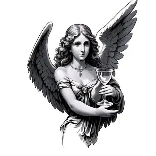 Angel Holding Hour Glass