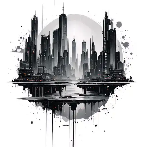 Cyberpunk City Inside Of Calf