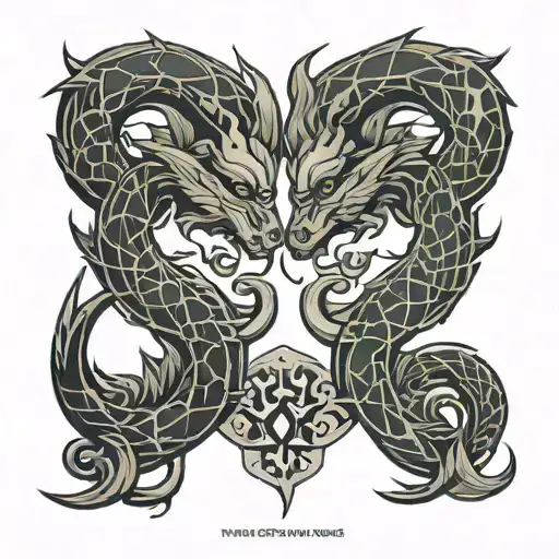 Scorpio Leo And Libra Zodiac Symbols Intertwined Symbolizing The Client's Love