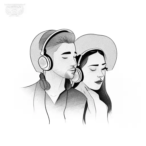 Couple Listening To Music