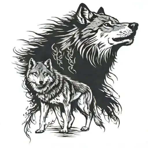 Band Tattoo That Represents Wolf Pack