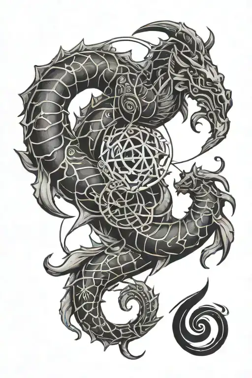 Scorpio Symbol Leo Symbol And Libra Symbol Intertwined