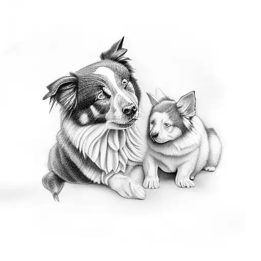 Black And White Aussie With Blue Eyes