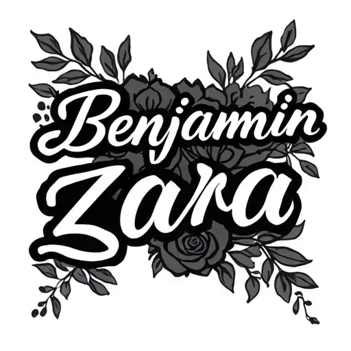 Names Benjamin And Zara In Script