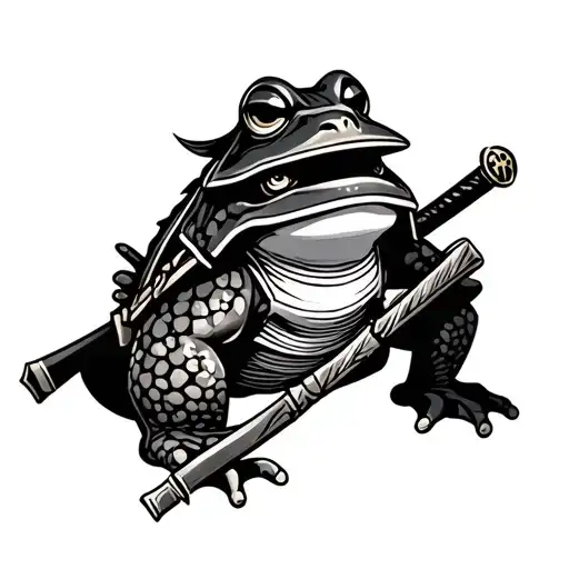 Frog Samurai But Not With Helmet Adorned