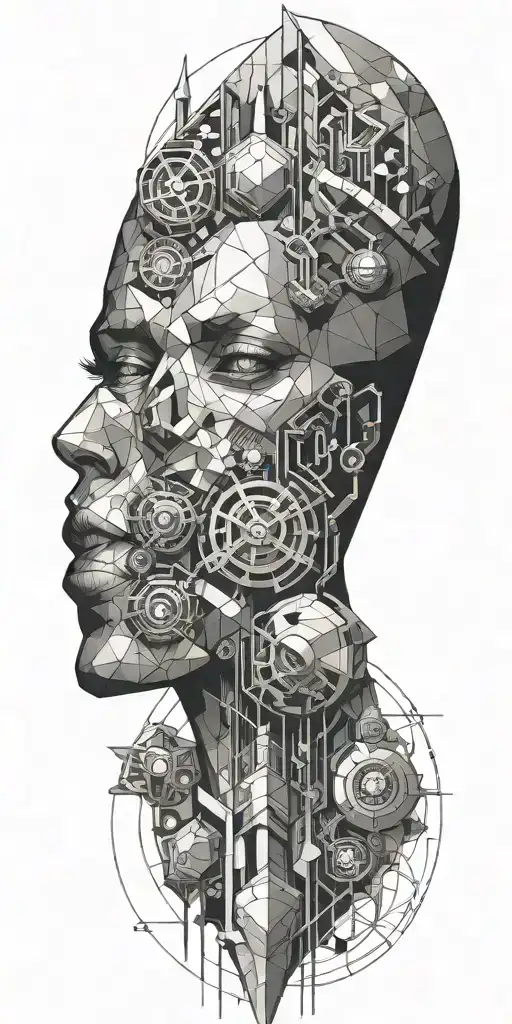 Geometrical Shapes Design Incorporating Elements Of Technology