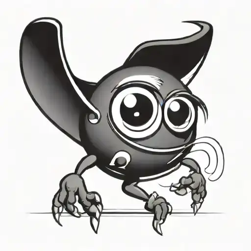 Animated 8 Ball With Low Cartoon Eyes