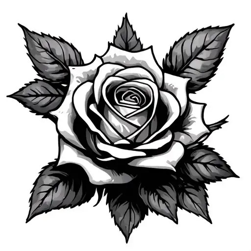 Rose Starting Aty Wrist Band Tattoo