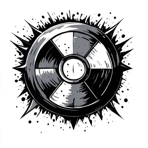 Radioactive Sign Combined With A Diamond