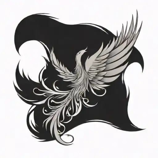 Spine Tattoo Phoenix Rising From The Ashes Minimalist