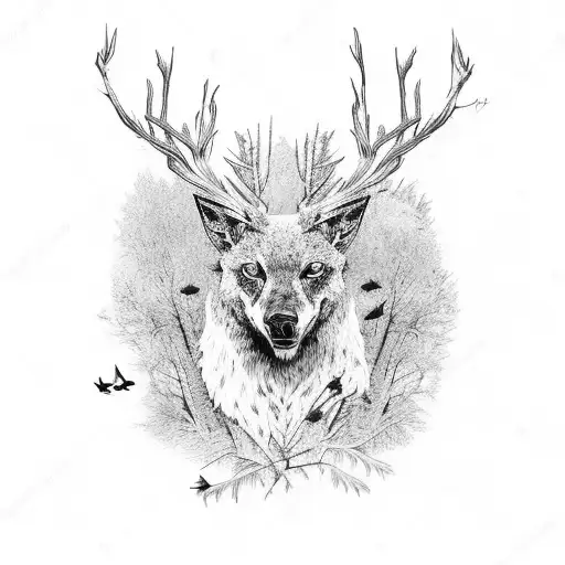 Leshen In Forest With Crows