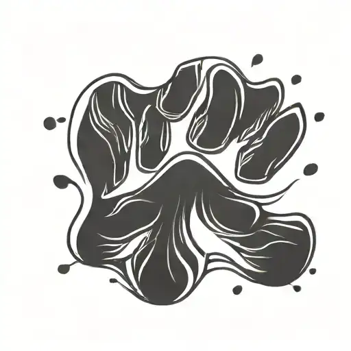 7 Dog Paw Print Outline Walking