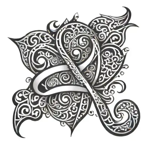 Sourav Priyanka Name Love Symbol Intertwined