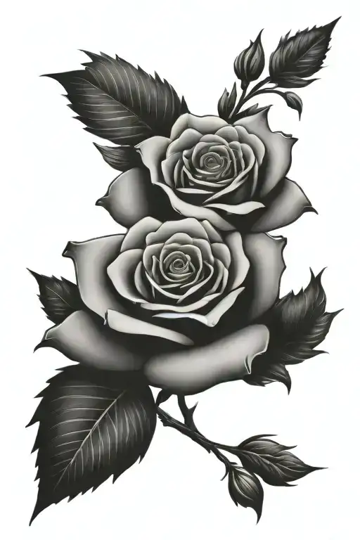 Cherish W Rose Surrounded Tattoo