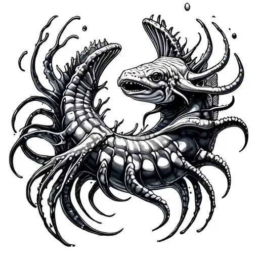 Black And White Sea Creatures