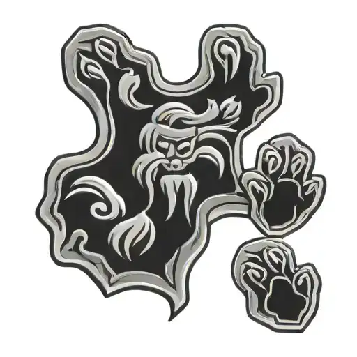 Zeus Hades Dog Paw Print