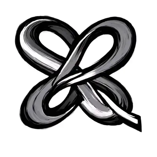 Infinity Symbol With Numbers 614 Intertwined