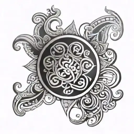 Design A Black And Grey Tattoo Of A Geometric Pattern Inspired By Filigree Motifs