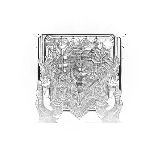 An Open Book With Intricate Circuitry Flowing Out