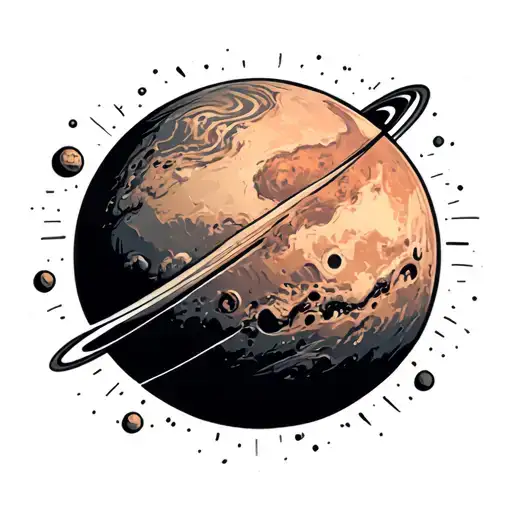 Arm Stripe Of Planet Mars Background