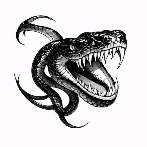 Snake Fangs With Venom