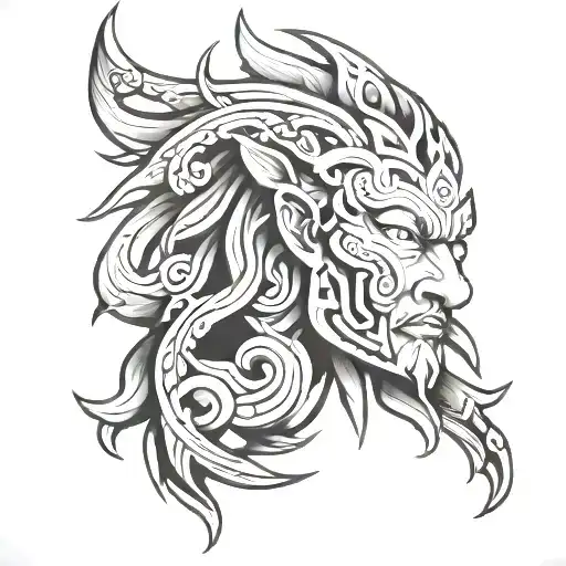 Korean Tribal Tattoo For Men