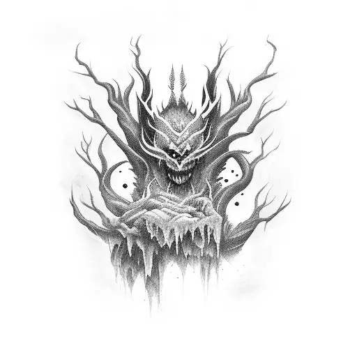 Dark Forest Sleeve With Demons