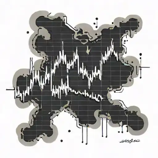 A Crashing Stock Market Graph Transformed Into A Heartbeat Line