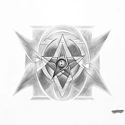 Pentacle With Star Trek Ship