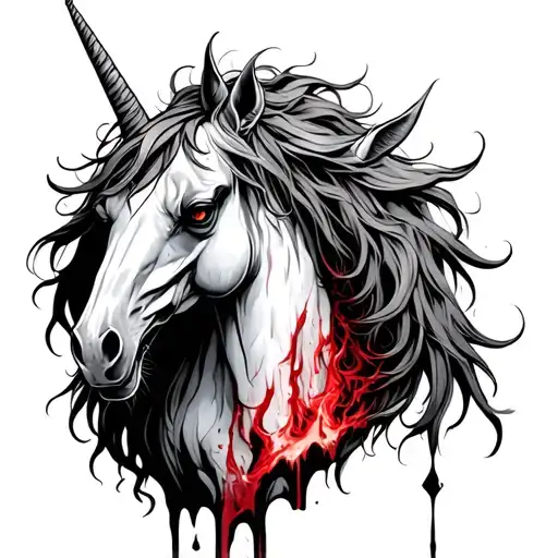 Evil Dead Unicorn With Its Flesh Falling Off