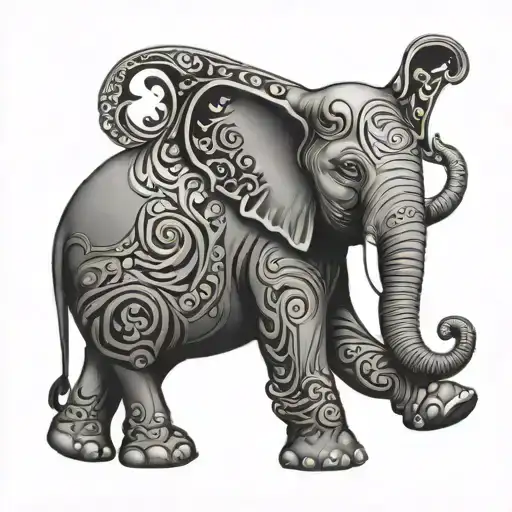 Elephant With Semi Colon Symbol Morphing