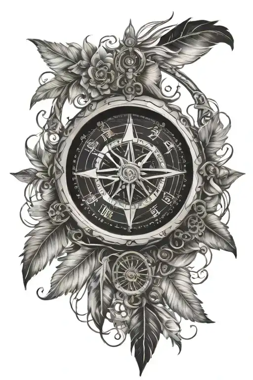 Compass Clock Dream Catcher Entangled